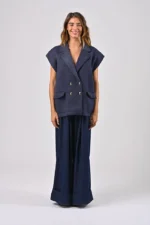 pull sans manches Christiane Marine