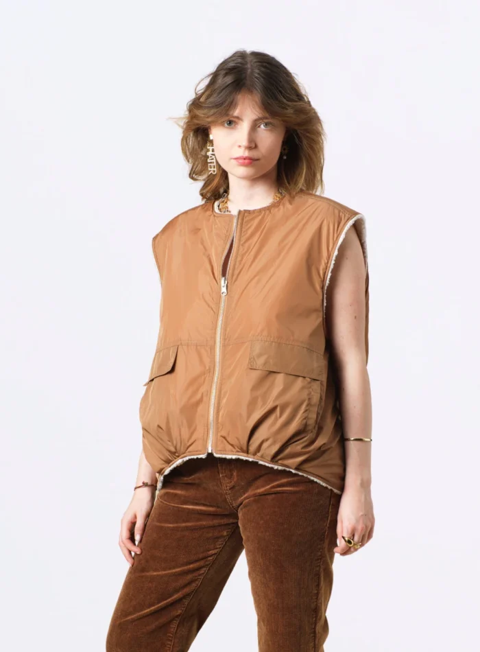 Gilet Reversible Trish Marron